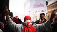 Tunus"ta Yasemin Devrimi'nin başladığı Sidi Bouzid'deki bir protesto gösterisi