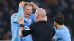 Furious Haaland criticises referee after Man City draw