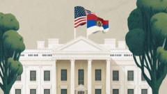 Zastava Srbije i Amerike