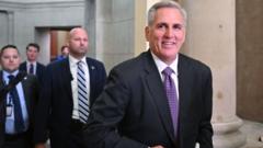 US House Speaker Kevin McCarthy at the US Capitol on 31 May 2023