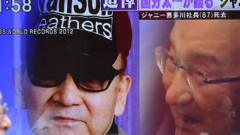 TV bulletins announcing Johnny Kitagawa's death in 2019