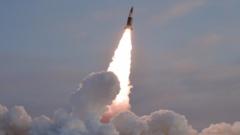 A North Korean missile is launched