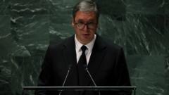 Predsednik Srbije Aleksandar Vučić na zasedanju Ujedinjenih nacija