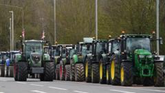 Tractors heading to central London farmer protest