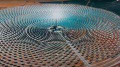 Publicity material shows a sea of solar panels to power Neom