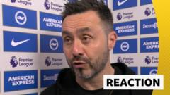 De Zerbi wants 'better decisions' from Brighton in attack