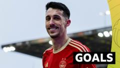 Watch Miovski's double earn Aberdeen cup progress