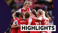 Arsenal fire five past rivals Tottenham