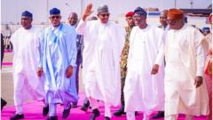 Buhari, Sanwo-Olu and oda dignitaries
