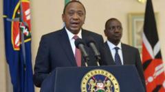Rais wa Kenya Uhuru kenyatta na Naibu wake Williama Ruto