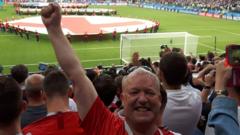 England football fan, Paul Clegg, at previous match.