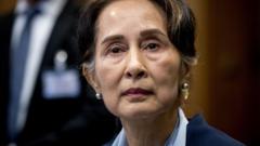 Myanmar's State Counsellor Aung San Suu Kyi looks on before the UN's International Court of Justice on December 11, 2019 in the Peace Palace of The Hague, on the second day of her hearing on the Rohingya genocide case.