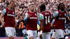 West Ham made to wait again for a Premier League win