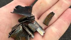 Hundreds of cars get flat tyres after truck spills scrap metal