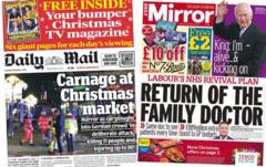 The Papers: Christmas market 'carnage' and 'Return of the family doctor'