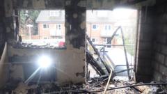 Watch: E-bike battery fire rips through family home