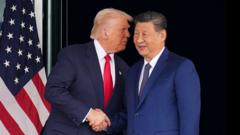 Handshakes and whispers: Trump and Xi's meeting…in 73 seconds