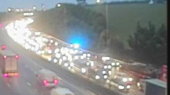 Four-car collision shuts M25 stretch in rush hour