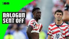 Goal scorer Balogun sent off for USA