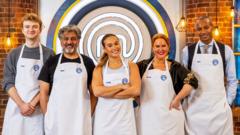 (L-R) Tom Simons, Nitin Ganatra, Emily Steel, Donna Preston, Eric Underwood
