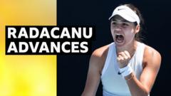 Radacanu 'proud' of battling display in Australian Open first-round win