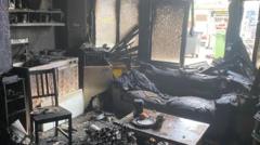 Nine people homeless after cigarette causes fire