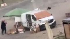 Video shows Russian drone chasing Ukrainian street vendor in 'human safari' attack