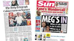 'Cabinet turns on Starmer' and 'Meg's in' for palace stay