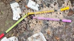 Anger after needles found near children's play area