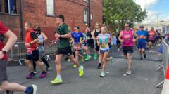 Rob Burrow 'sent sun to shine on marathon runners'