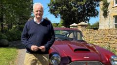 Taking a ride in a vintage Aston Martin which 'oozes class'
