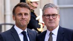 Starmer and Macron hold talks over trade and Trump ahead of Armistice Day event