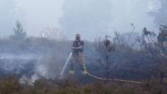 Crews tackling Suffolk wildfire say they are in better position