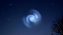 Spiral in the sky likely to be from SpaceX launch