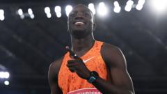 Tebogo cruises to 100m win at Diamond League in Rome