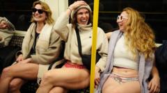 Mind the gap - and the goosebumps: No Trousers Tube ride returns