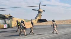 BBC travels with first Jordanian helicopter delivering aid inside Gaza