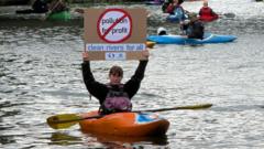 Protesters demand action on sewage pollution