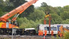 Train derailment carriages moved amid track probe