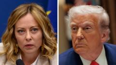 Musayar yawu ta turnuƙe tsakanin Trump firaministar Italiya
