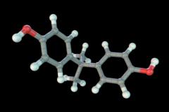 Modelo molecularcassino gabisfenol A, composto orgânico usado para a fabricaçãocassino gaplásticos e resinas