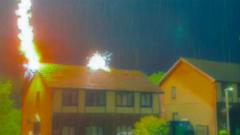 Man saves neighbours after lightning strikes roof and fire spreads 