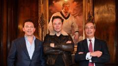 Nigel Farage meets Elon Musk at Trump’s retreat