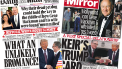 The papers: 'Charmer Starmer' with the 'Trump card'