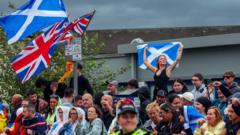 Hundreds face off outside Falkirk hotel in  asylum seeker protests
