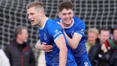 Dungannon beat Bangor to reach Irish Cup final
