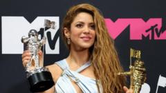 Shakira ganhou um prêmio pelo conjuntoathletico estrela betsua obra no MTV Video Music Awards no início deste mês