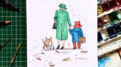 Artist's enduring pride over Queen and Paddington sketch