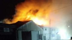 Firefighters tackling large blaze in industrial units