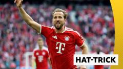 Kane nets hat-trick as Bayern thrash Cologne